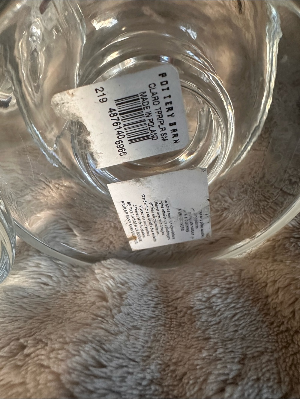 Vintage Pottery Barn Claro Glass Candle Holders – Set of 2 – 3.25" & 4.5" - Picture 7 of 7